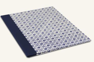 Preview: Mappe mit Gummiband blau Sonnenhut